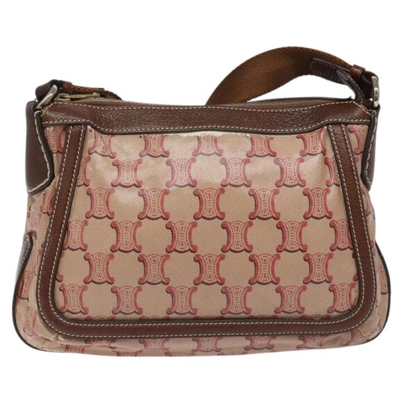 CELINE Macadam Canvas Shoulder Bag Red Auth 114905 - Picture 3 of 15